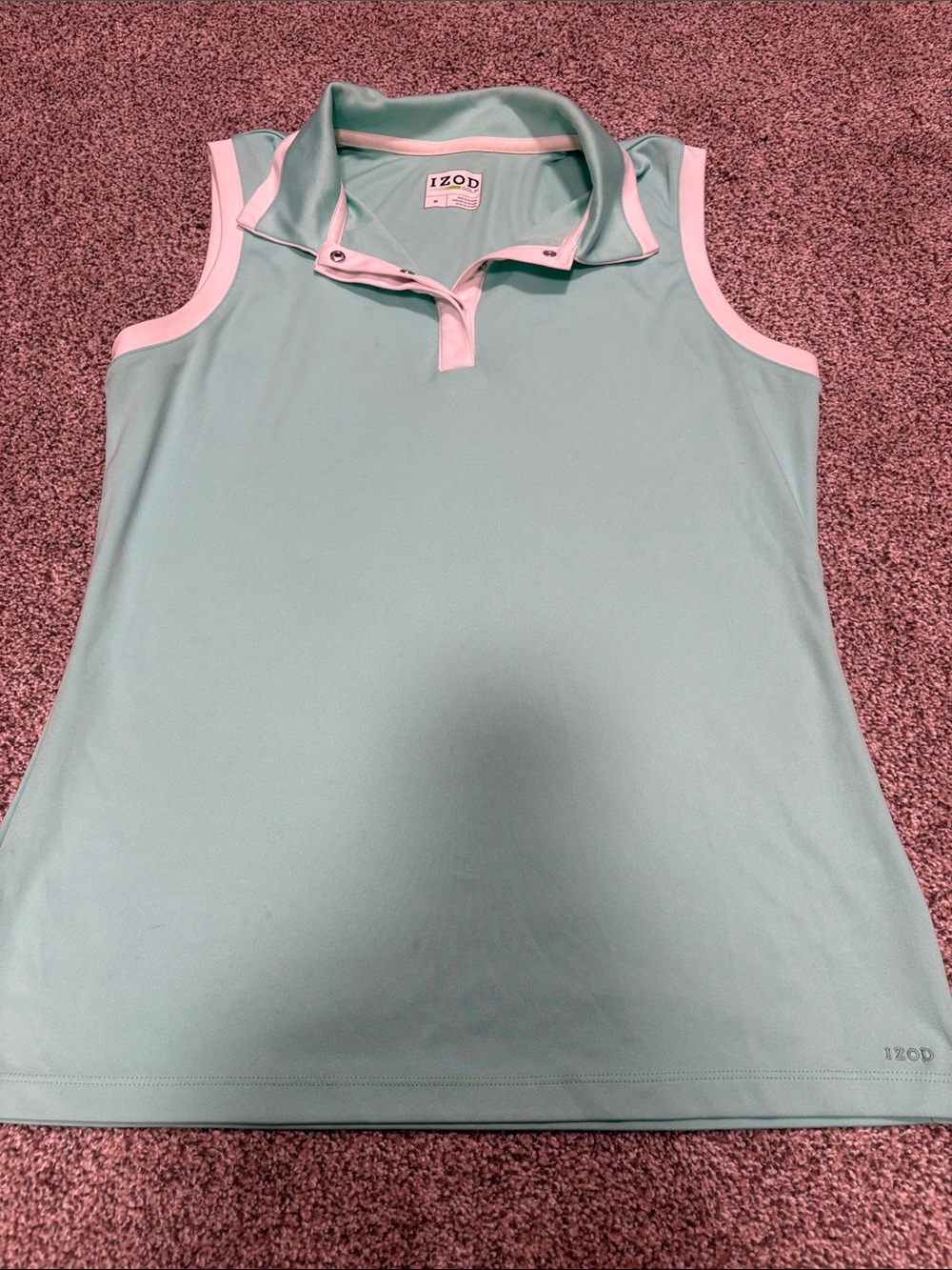 IZOD Golf Women's Mint Green Sleeveless Polo Top